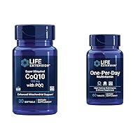 Life Extension Super Ubiquinol CoQ10 with PQQ, CoQ10, PQQ, shilajit, Heart Health & One-Per-Day Multivitamin – Packed with Over 25 Vitamins, Minerals & Plant Extracts