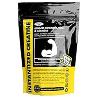 Gains in Bulk Creatine Monohydrate Powder Unflavored, Instantized Creatine Micronized, Creatina Monohidratada En Polvo, 100% Soluble Creatine for Strength Performance and Muscle Building 100 Servings