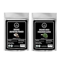 Asafetida Powder 3.53oz and Dried Fenugreek Leaves 1 ounce | Culinary Food combo