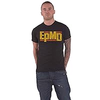 EPMD Men's Distressed Classic Logo Slim Fit T-Shirt Black