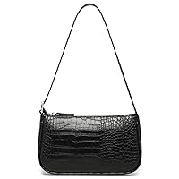 Small Purse for Women, Adjustable Shoulder Bags Crocodile Pattern Clutch Purse with Zipper Closure Retro