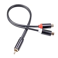 1 RCA Male to 2 RCA Female Stereo Cable Y Adapter AUX Adapter for Computer Speaker RCA Cable RCA Y Splitter Cable