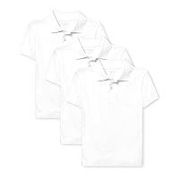 The Children's Place boys Uniform Soft Jersey Short Sleeve Polo 2 Pack