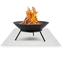 Liv N' Lux Fire Pit Mat - Round Fireproof Mat for Under Fire Pit - Easy to Clean Heat Resistant Under Grill Mats for Outdoor Grill - Heat Shield Rug Great As A Grill Mat, Smoker Pad, on Patio (39 in)