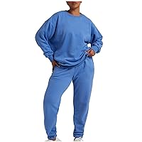 Lounge Sets for Women 2023 Fall Fashion Two Piece Outfits Sweatshirts and Long Pant Loungewear Athletic Tracksuits