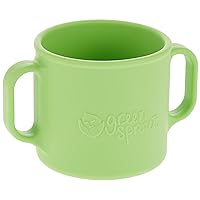green sprouts Learning Cup | Silicone helps avoid harmful chemicals | Helps toddler develop independent drinking skills, 2 easy-grip handles, Heat-Resistant, Dishwasher Safe