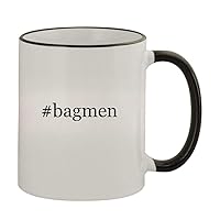 #bagmen - 11oz Colored Handle and Rim Coffee Mug, Black