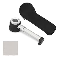 Jewelers Loupe Magnifiers 10X Magnifying Glass with Light Magnifying Lens with Light Scale and Measure Scale for Jewelry, Seniors Read, Map, Stamps, Macular Degeneration, Inspection