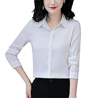 Spring and Summer Women's Satin Shirts Office Long Sleeve Basic Tops Fashion Shirts Casual Clothing