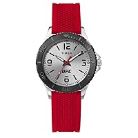 Timex Men's Watch Analogue Silicone TW2V58200 UFC Gamer, red, Strap.