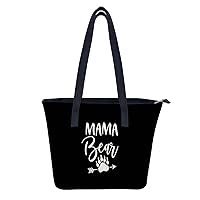 Mama Bear Women's Fashion Tote Handbags Leather Shoulder Bag Purse