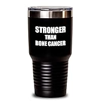 Bone Cancer Tumbler Awareness Survivor Gift Idea For Hope Cure Inspiration Coffee Tea Insulated Cup With Lid Black 30 Oz
