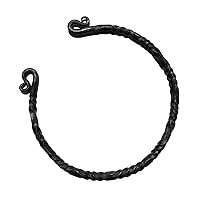 Nautical-Mart Hand Forged Iron Torc Celtic Necklace Viking Torque Black Medieval Age Torque Jwelery Ancient Norse Neck Ring for Men and Women