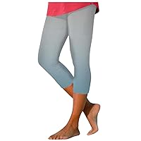Rvidbe Capri Leggings for Women 2024 High Waisted Cutout Yoga Capris Lightweight Summer Cropped Pants Solid Soft Yoga Pants