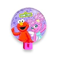 Greenbrier International Sesame Street Character LED Night Light Wall Plug with Manual On/Off Switch (Purple)