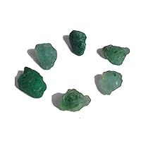 Lot of 6 Pcs Protection Green Emerald 33.00 Ct Natural Rough Emerald Mineral Specimens for Jewelry