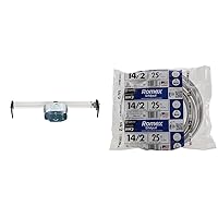 Westinghouse Lighting Saf-T-Brace for Ceiling Fans (Pack of 1) and Woods 28827421 NMB W/G Wire, 25' 14/2, White