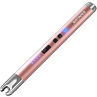 RAYONNER Lighter Electric Candle Lighter Rechargeable USB ARC Lighter (1 Pack - Rosegold)