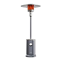 50,000 BTU Propane Patio Heaters with Round Table Design, 304 Stainless Steel Burner, Triple Protection System, Wheels, Outdoor Patio Heaters for Commercial and Home, Blue