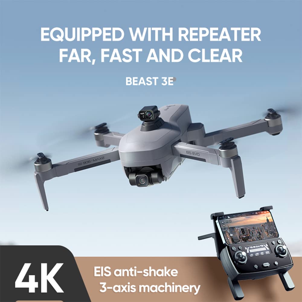 ZLL SG906 MAX2 GPS Drohne mit Kamera EIS 4K HD, 4km Kontrollabstand, 360 Grad Laser Hindernis Vermeidung, 3-Achsen Gimbal, FPV Professioneller RC Quadcopter, 3 Batterien