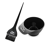Wella Professional Color Mixing Bowl Great for Color Mixing, + Color Brush, Black with Wella Professionals Logo, Great for Color Mixing and Application, For Professional or At-Home Use