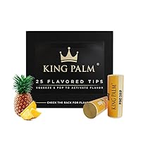 King Palm Flavors Filter Tips - Pine Drip 25pk 7mm - Flavored Pre Rolled Tips Bulk- Corn Husk Pre Roll Filter Tip - Organic Rolling Paper Filter Tips - Terpene Infused Rolling Tips