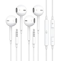 2 Pack for Apple Earbuds Wired, 3.5mm Headphones with Microphone [MFi Certified] Volume Control HiFi Stereo Compatible with iPhone SE 6 6s iPad Galaxy S10 A14 Switch MP3/4 Android Device AUX