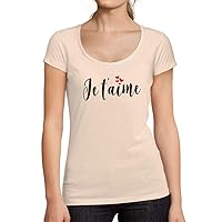 Women's Graphic T-Shirt I Love You – Je T'Aime – Eco-Friendly Limited Edition Short Sleeve Tee-Shirt Vintage