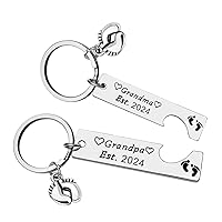 Grandparent Gift Grandpa to Be Keychain Gift for Grandma to Be Grandchild Announcement Gift New Grandparents Gift Grandparents to be Keyrings New Grandma Jewelry New Grandpa Gift Future Grandparents