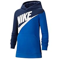 Nike Kids Boy's Sportswear Core Amplify Pullover (Big Kids) Midnight Navy/Game Royal/White MD (10-12 Big Kids)