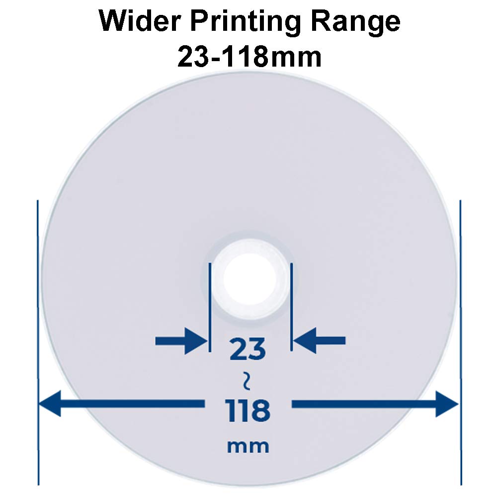 100 Pack Ritek Pro (Professional Grade) CD-R 52X 700MB White Inkjet Hub Printable Blank Media Recordable Disc