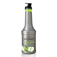 Monin - Granny Smith Apple Puree, Tart and Sweet, Great for Smoothies and Desserts, Gluten-Free, Non-GMO (1 Liter), 33.81 Fl Oz