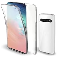 Clear Case Compatible with Samsung Galaxy S10E/Lite [Built-in TPU Screen Protector] [Military Grade Drop Tested] Full Body Shockproof Rugged Drop Protection Phone Cover