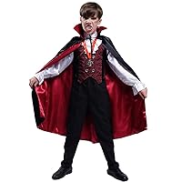 DSplay Boy Scary Vampire Costume Cosplay Halloween for Kids