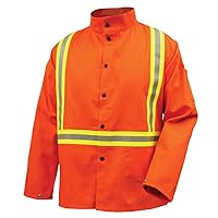 JF1010-OR Hi-Vis Welding Jacket with FR Reflective Tape, Orange, X-Large