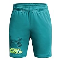 Under Armour Boys' Tech Logo Shorts, (464) Circuit Teal / / Hydro Teal, Large