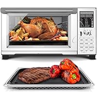 Nuwave Bravo XL Pro Smart Oven with Grill, Quicker & Crispier Results, Improved 100% Super Convection, Multi-Layer Even Cooking, 112 Foolproof Presets, 50-500F, Smart Probe, Stainless Steel, 30QT