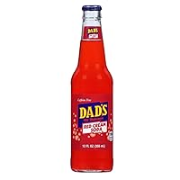 Glass Bottle Iconic Old-Time Brand Soda 12 oz 12 Pack Bundled by Louisiana Pantry (Dad's Red Cream)