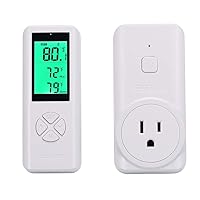 DIGITEN WTC100 Wireless Thermostat Outlet Digital Temperature Controller Plug-in Thermostat Cooling&Heating Remote Control Build-in Temp Sensor Greenhouse Thermostat Reptile Temperature Controller
