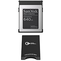 SanDisk PRO-Cinema 640GB CFexpress Type-B Memory Card, Bundle with USB-C CFexpress Type-B and SD Card Reader
