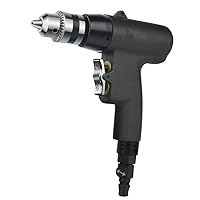 NEWTRY 3/8’’ 2000 RPM Air Drill Reversible Pneumatic Drill Hammer Air Drilling Tool with Strong Power for Industrial Use Clamp Distance 1.5-10MM CZ-505