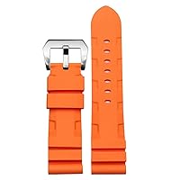 [MURVE] Silicone Watch Band PAM111 PAM0061 PAM00682 Wristband Sport Watch Strap 24mm Bracelet Waterproof Black Accessory Strap