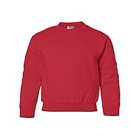 Gildan Big Boys Heavy Blend Crewneck Waistband Sweatshirt, Red, X-Small