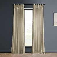 HPD Half Price Drapes Heritage Plush Velvet Curtains 108 Inches Long Room Darkening Curtains for Bedroom & Living Room 50W x 108L, (1 Panel), Macchiato Beige
