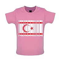 Turkish Republic of Northern Cyprus Barcode Style Flag - Organic Baby/Toddler T-Shirt