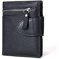 Wallet for Men Leather Wallet Business Men's Kickoff Layer Leather Wallet Custom-made Foreign Trade Inadequate Wallet (Color : Coffee, Size : S)