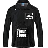 Men Windbreaker Jacket Customize Your Logo Long Sleeve Shirts Workwear Jackets for Outdoor Team Work Uniform