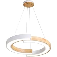 Chandeliers, 2-Circulars Light Led Dimmable Suspension Light Fixture Decorative Led Adjustable Hangiceilingp for Dinitable Liviroom Lights Bedroom Lights/38Cm