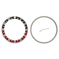 Ewatchparts ROTATING BEZEL AND INSERT COMPATIBLE WITH ROLEX GMT 16700 16710 16713 16718 16760 BLACK/RED