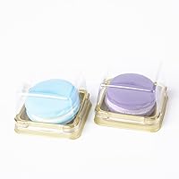 Clear Mini Cupcake Containers 100g Mooncake Packaging Boxes Individual Plastic Single Macaron Box With Labels, Ideal For Mini Muffins, Pastries And Desserts, 3
